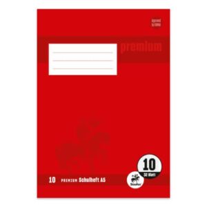 Heft PREMIUM LIN 10 - A5, 32 Blatt, 90 g/qm, kariert mit Rand