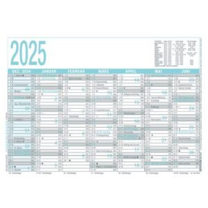 Wandkalender - 7 Monate - 1 Seite, A4