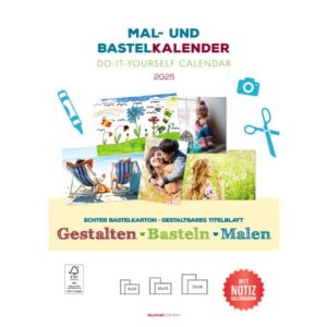 Mal- und Bastelkalender Do-it Yourself - 21 x 29,7 cm, weiß
