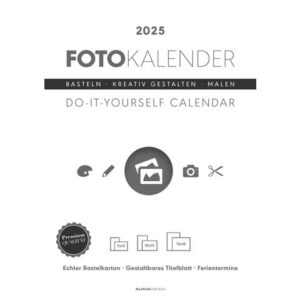 Foto-Bastelkalender Do-it Yourself - 21 x 29,7 cm, weiß