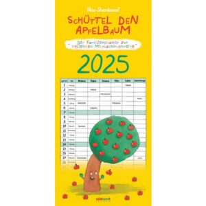 Familienkalender Apfelbaum - 22,4 x 48,5 cm, 6 Spalten