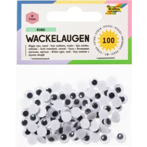 Wackelaugen Ø 7 mm, rund, 100 Stück