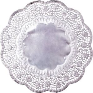Tortenspitzen - Ø 36 cm, 4 Stück, silber