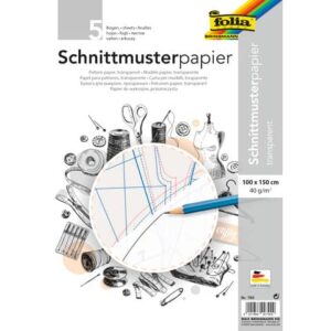 Schnittmusterpapier - 100 x 150 cm, 5 Bogen, transparent