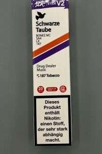 187 600 V2 Einweg E-Zigarette AMG schwarze Taube 20mg