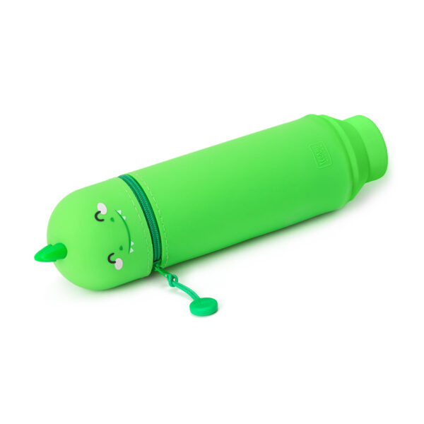 2-in-1 Federmäppchen Dino aus weichem Silikon