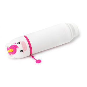 2-in-1 Federmäppchen Einhorn aus weichem Silikon
