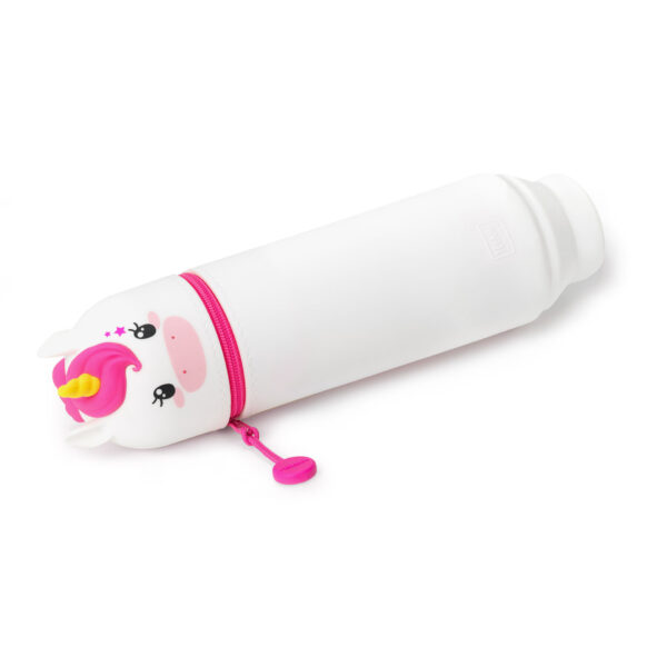2-in-1 Federmäppchen Einhorn aus weichem Silikon