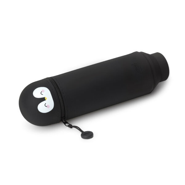 2-in-1 Federmäppchen Pinguin aus weichem Silikon
