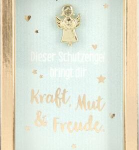 Bilderrahmen mit Spruch 1,5x5,8x8,4cm Dieser Schutzengel bringt dir Kraft, Mut