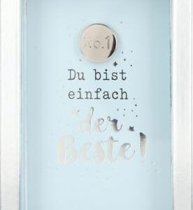 Bilderrahmen mit Spruch 1,5x5,8x8,4cm Du bist einfach der Beste!