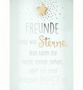 Bilderrahmen mit Spruch 1,5x5,8x8,4cm Freunde sind wie Sterne. Man kann sie...