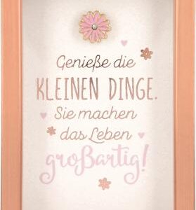 Bilderrahmen mit Spruch 1,5x5,8x8,4cm Genieße die kleinen Dinge. Sie machen...