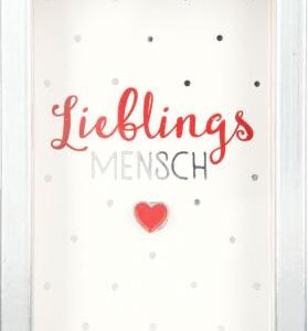Bilderrahmen mit Spruch 1,5x5,8x8,4cm LieblingsMENSCH