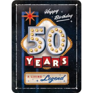 Blechschild 50 Years Birthday