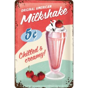 Blechschild Milkshake