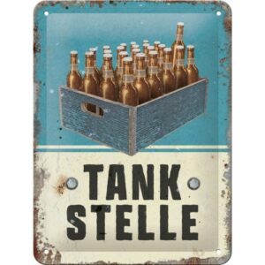 Blechschild Tankstelle Bier
