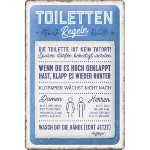 Blechschild Toiletten-Regeln