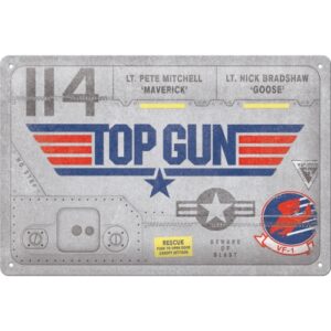 Blechschild Top Gun Aircraft Metal