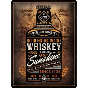Blechschild Whiskey Sunshine