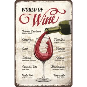 Blechschild World of Wine