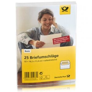 Briefumschläge C6 selbstkl. o. Fenster Set 10 Stück