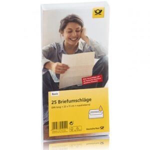 Briefumschläge DIN lang nk o.F. naßklebend, ohne Fenster