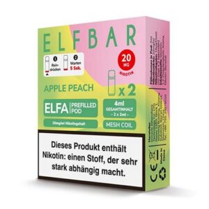 Elfbar Elfa Pod 2 Stück 20mg Apple Peach