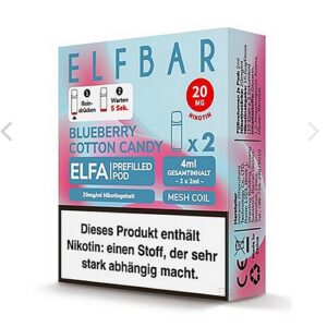 Elfbar Elfa Pod 2 Stück 20mg Blueberry Cotton Candy
