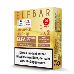 Elfbar Elfa Pod 2 Stück 20mg Pineapple Lemon Qi