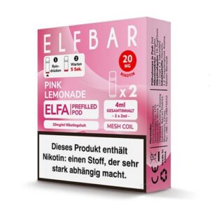 Elfbar Elfa Pod 2 Stück 20mg Pink Lemonade