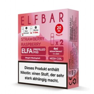 Elfbar Elfa Pod 2 Stück 20mg Strawberry Raspberry