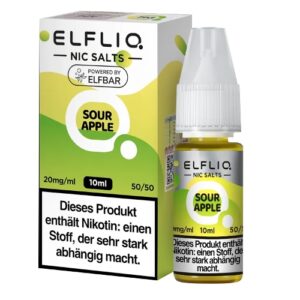 Elfbar Elfliq Nic Salt Liquid 10ml Apple Sour 20mg