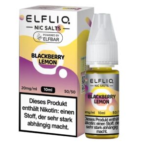 Elfbar Elfliq Nic Salt Liquid 10ml Blackberry Lemon 20mg