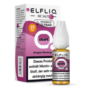 Elfbar Elfliq Nic Salt Liquid 10ml Grape 10mg