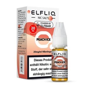 Elfbar Elfliq Nic Salt Liquid 10ml Peach Ice 20mg