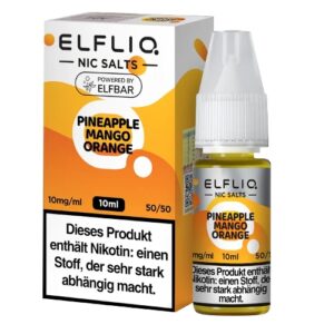 Elfbar Elfliq Nic Salt Liquid 10ml Pineapple Mango Orange 10mg
