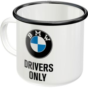 Emaille-Becher BMW - Drivers only