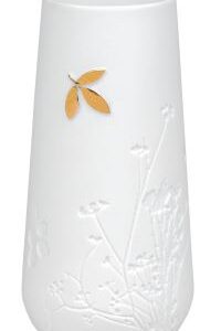 Goldblatt Minivase Blatt mittel D. 5cm, H. 10,5cm