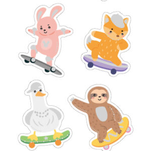 Handmade Sticker Animal Skater 9510-106