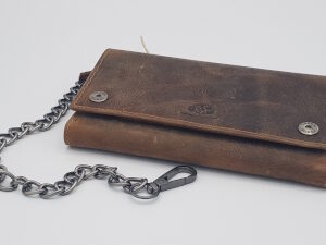 Leder Kettenbörse Vintage long
