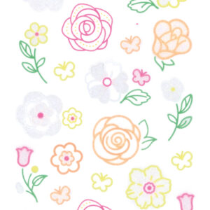 Neon Colourful Line-Sticker Flowers 9200-7204