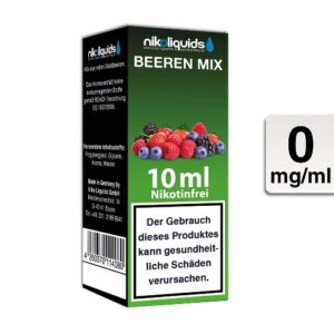 Nikoliquids E-Liquid Beeren Mix 10ml 0mg Nikotin nikotinfrei
