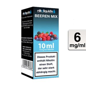 Nikoliquids E-Liquid Beeren Mix 10ml 6mg Nikotin
