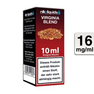 Nikoliquids E-Liquid Virginia Blend 10ml 16mg Nikotin