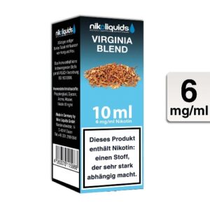 Nikoliquids E-Liquid Virginia Blend 10ml 6mg Nikotin
