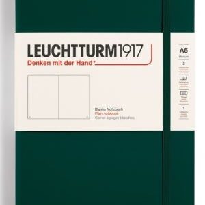 Notizbuch Medium (A5) Hardcover 251 nummerierte Seiten, Forest Green,
