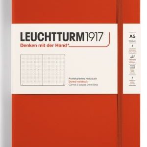 Notizbuch Medium (A5) Hardcover 251 nummerierte Seiten, Fox Red, Dotted