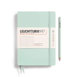 Notizbuch Medium (A5) Hardcover 251 nummerierte Seiten,Mint Green,Dotted