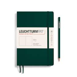 Notizbuch Medium (A5) Softcover 123 nummerierte Seiten, Forest Green,